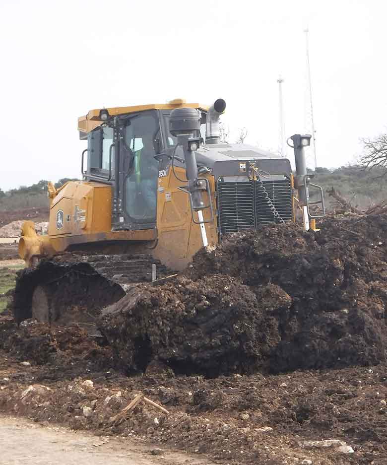 Crane Lifting mud